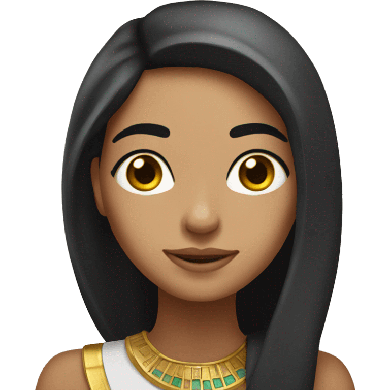 my egyptian friend maria with dark chin long hair who has a very friendly facial expression like a teach emoji