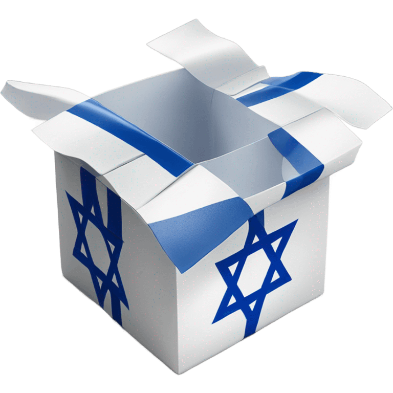 Israeli flag in an open gift  emoji