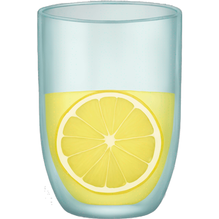 Lemon water in a glass cup emoji