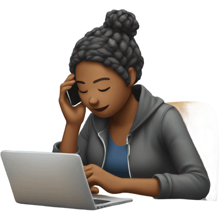 Person busy in her phone  emoji