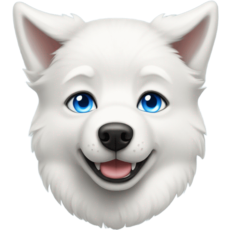 White snow husky  emoji