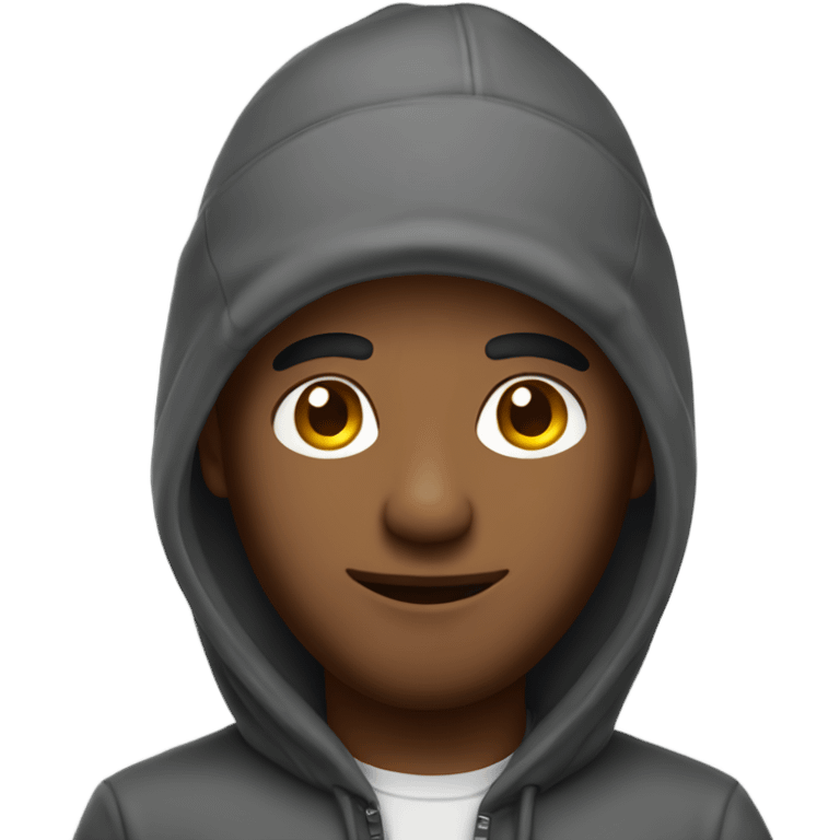 cool guy in hoodie hat emoji