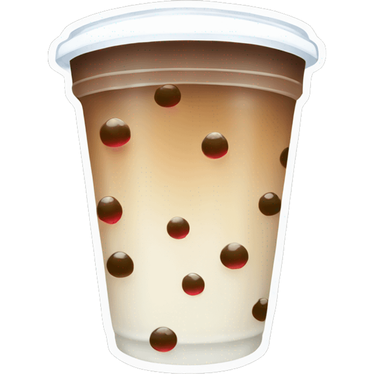 Christmas bubble tea on white emoji