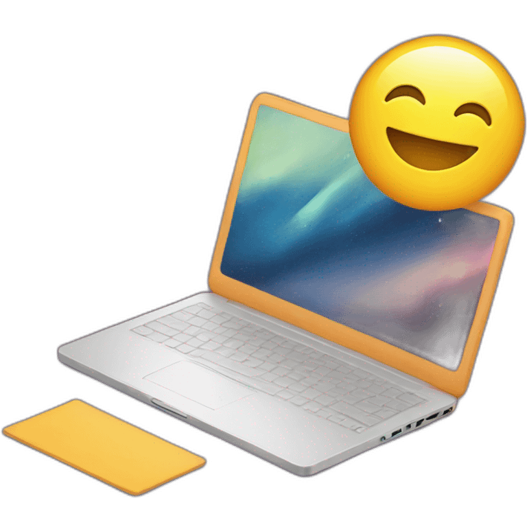 smiley face with laptop emoji