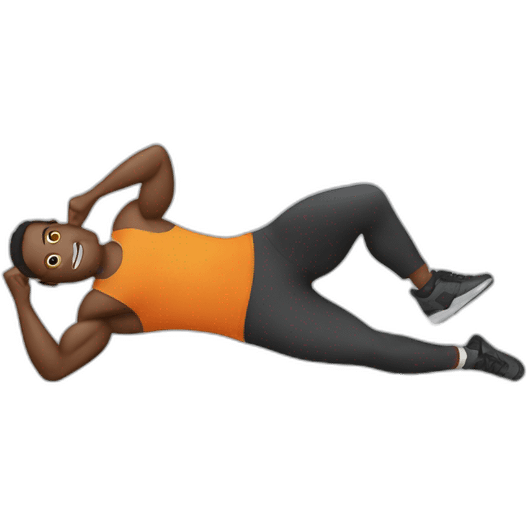 Man doing ab crunches workout emoji