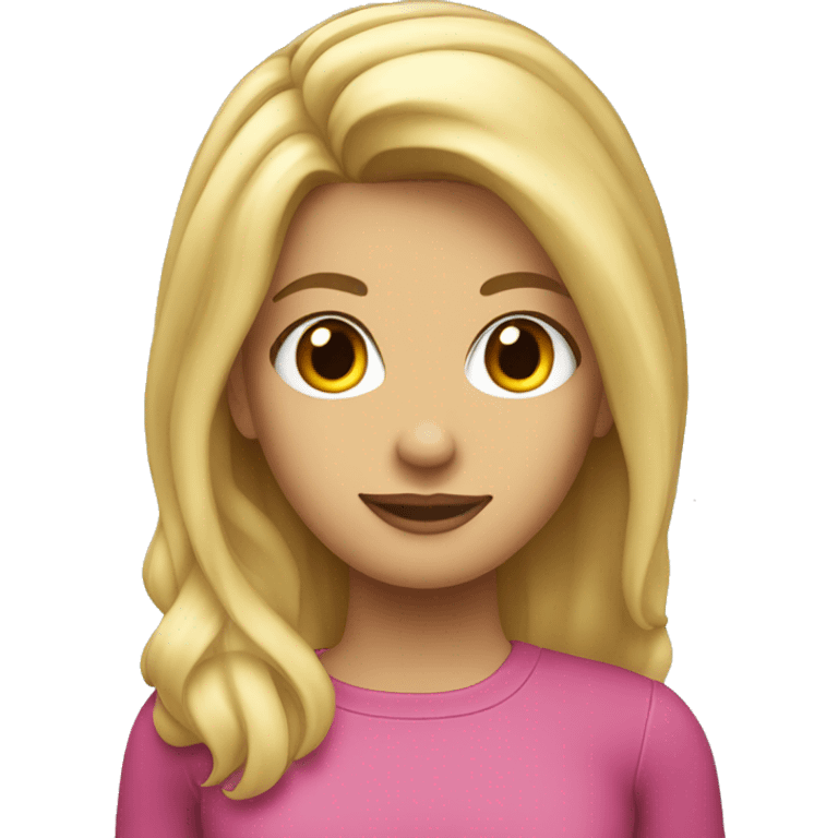 blonde girl with half up half down  emoji