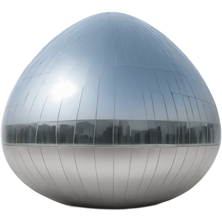 Dubai museum of the future silver egg shaped building  emoji