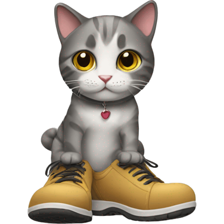 Cat wearing shoes  emoji