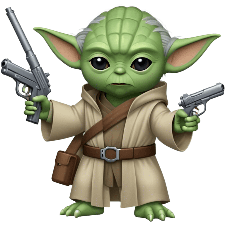 yoda with a gun emoji