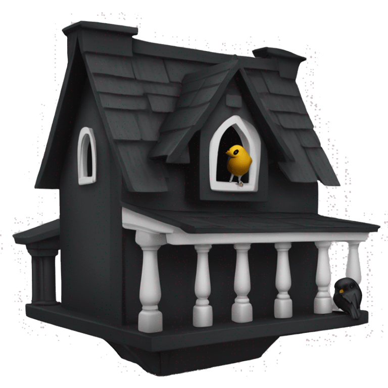 Nevermore Academy Addams house birdhouse  emoji