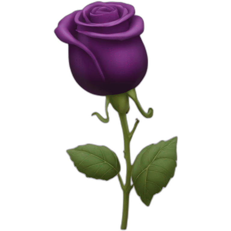 Aubergine rose  emoji