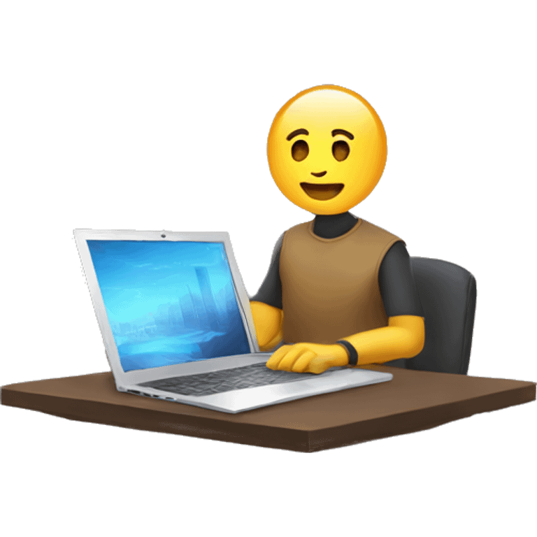 cyber guy with windows laptop emoji