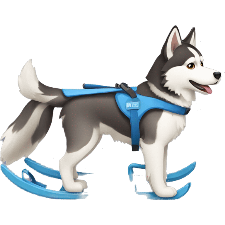 husky sled emoji