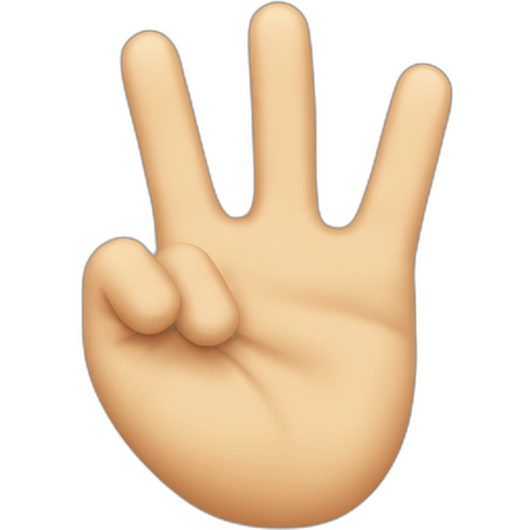 3 fingers emoji