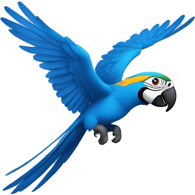 blue macaw flying emoji