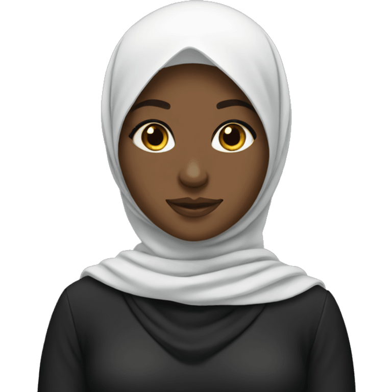 Black hijab girl emoji