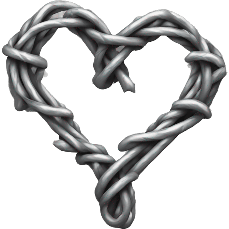 Barbed wire heart steel emoji