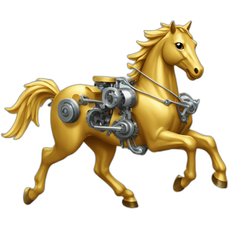 Mechanical Engineering running golden horse emoji