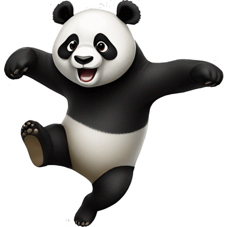 panda jumping emoji