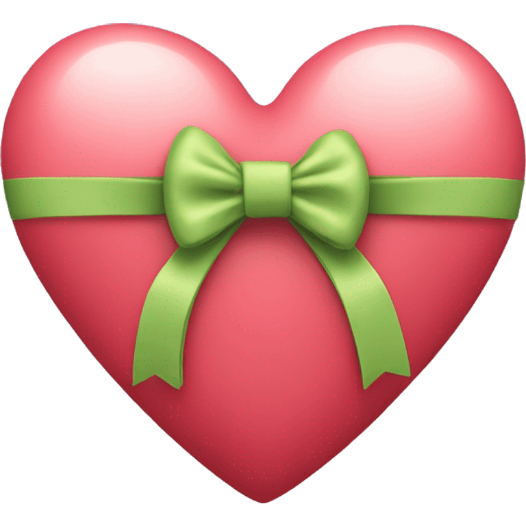 Heart with a bow around it emoji