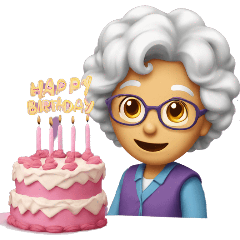 Birthdaycake for a 95 years old grandma emoji