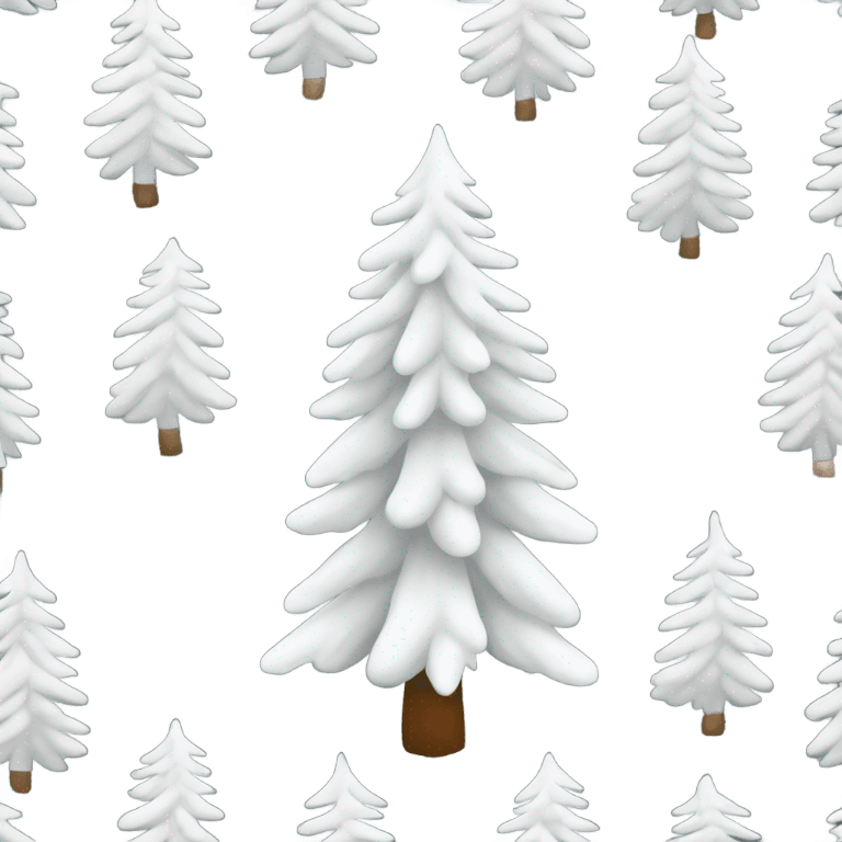  actual white fir christmas tree isolated.  emoji