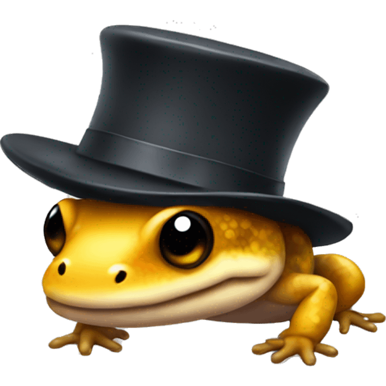 salamander with a hat emoji