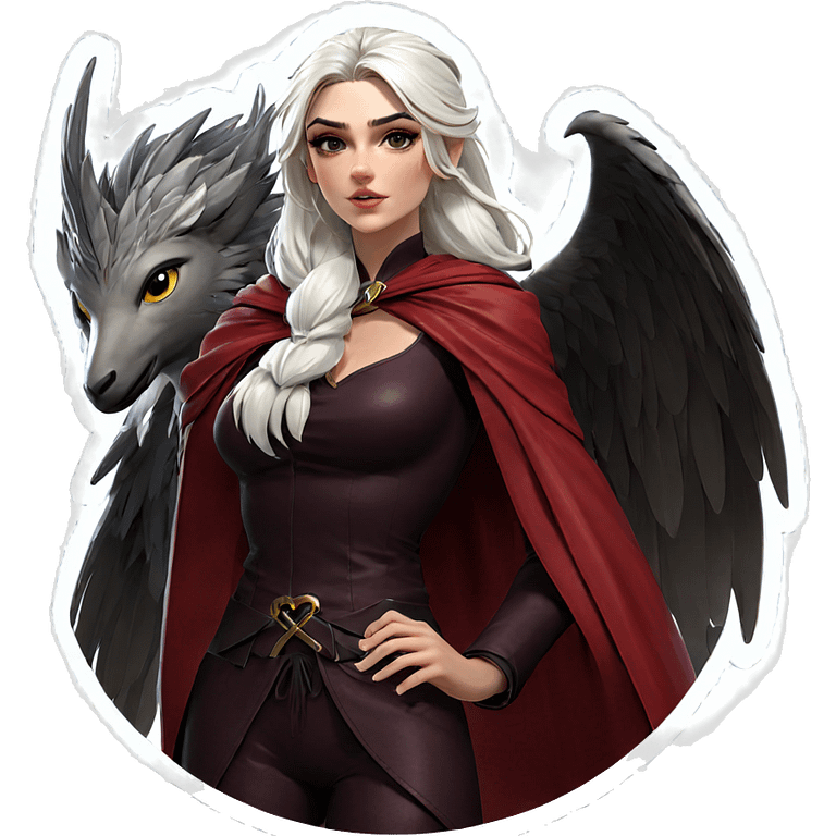 white-haired girl with wings emoji