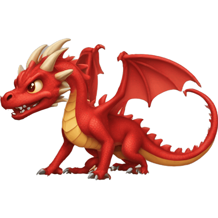 red ferocious dragon emoji