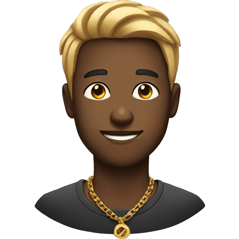 male portrait with necklace emoji