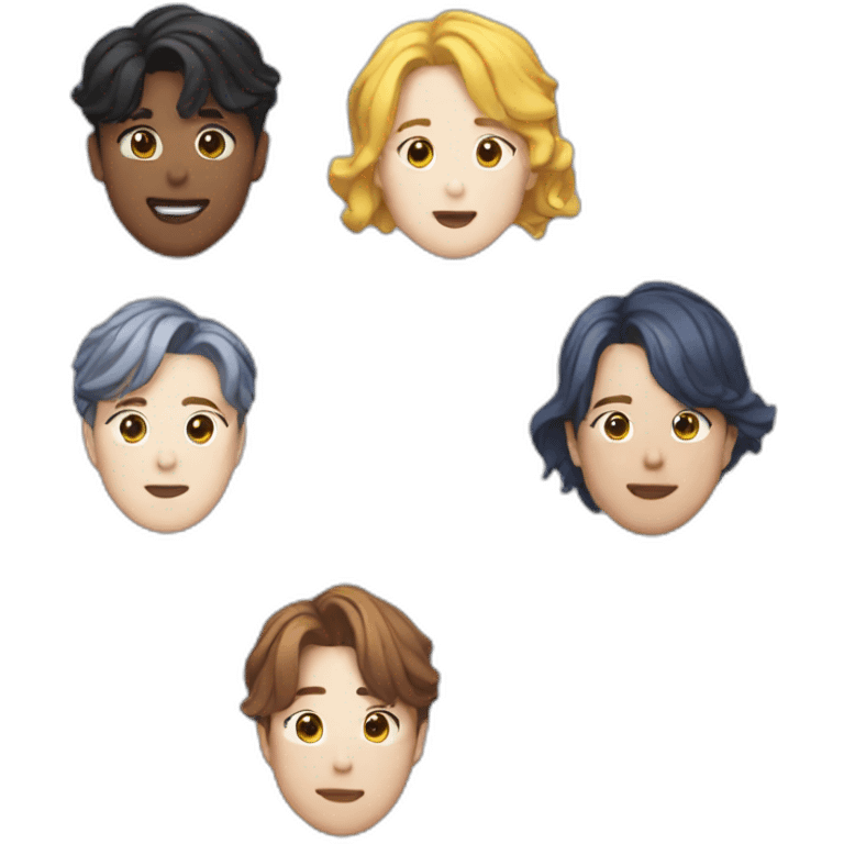 BTS kpop group from butter video clip  emoji