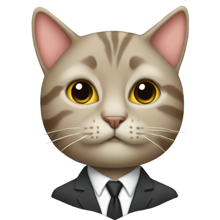 Cat with suit emoji