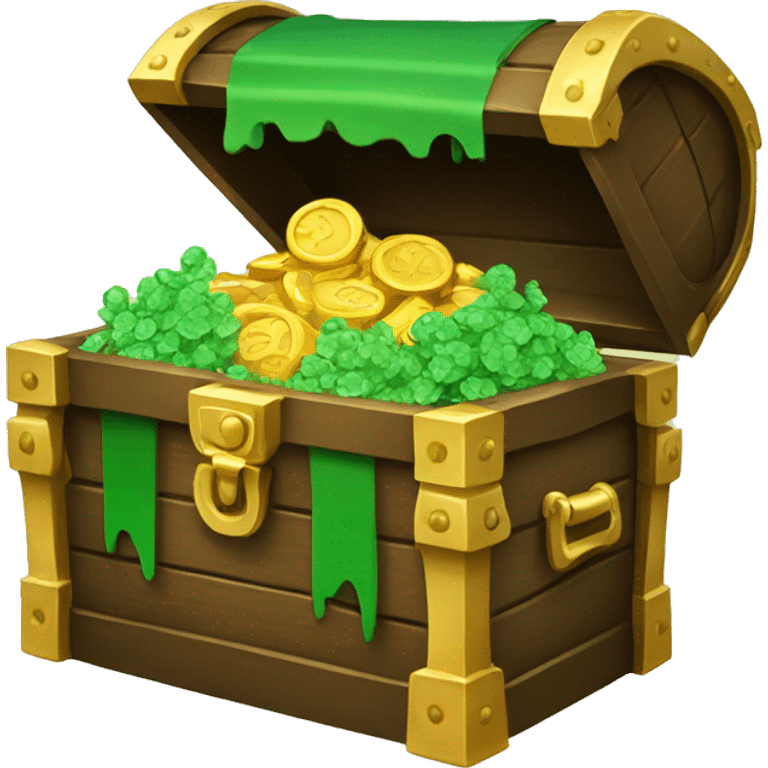 treasure chest with irish flag emoji