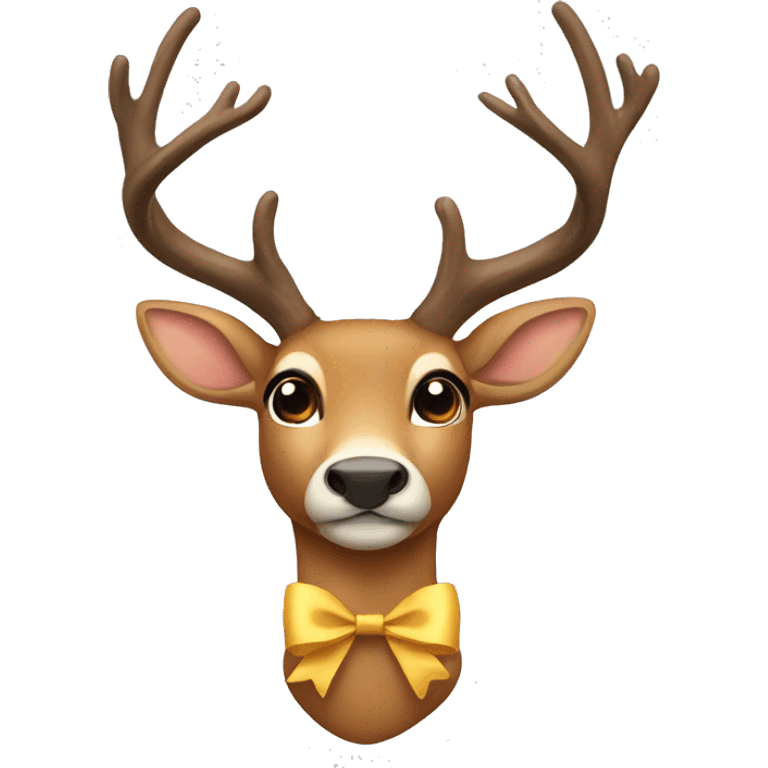 Deer with bow emoji