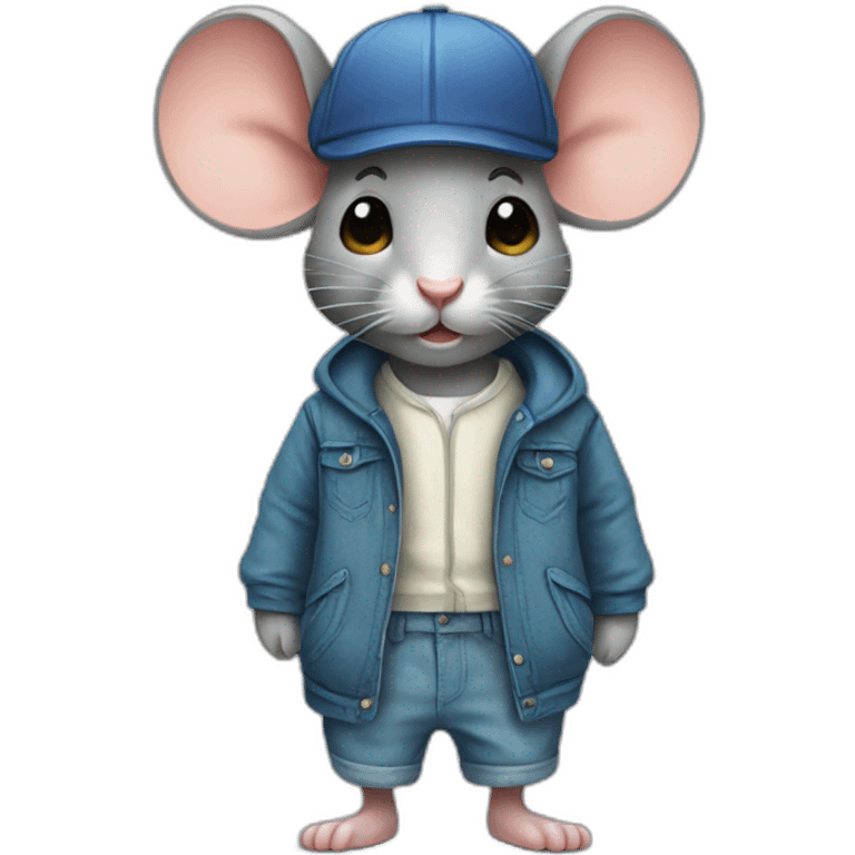 Mouse with clothes emoji