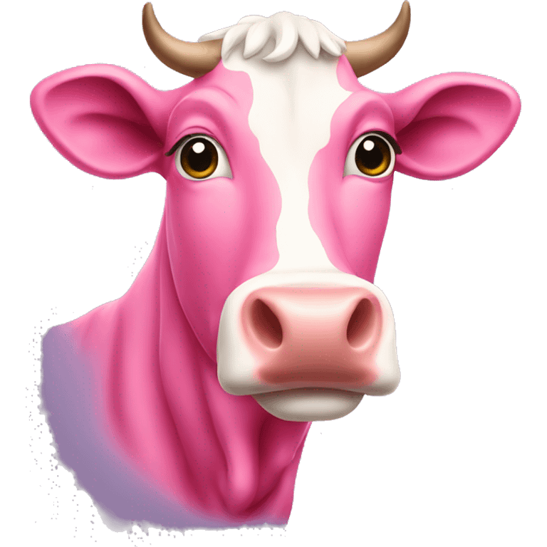 Pink cow emoji