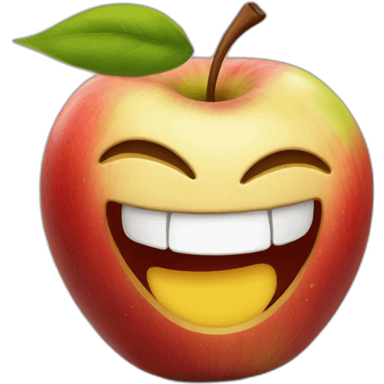 Apple laughing emoji