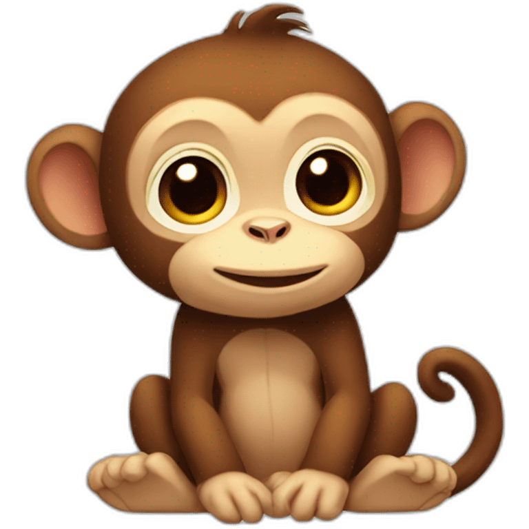 Cute little monkey emoji