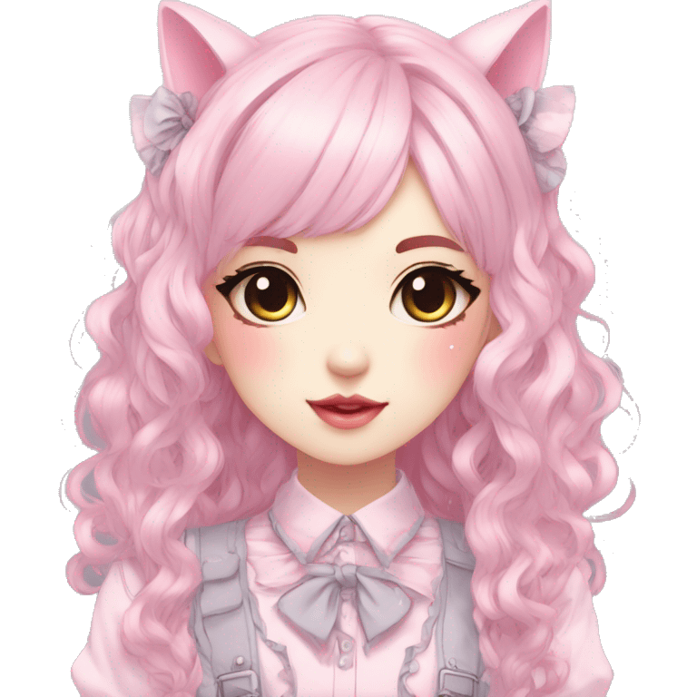 Pastel Kawaii Cute Beautiful Elegant Pretty Anime Punk Lolita Catgirl emoji