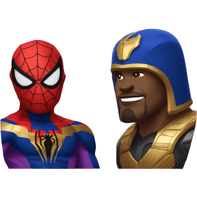 spiderman with thanos emoji