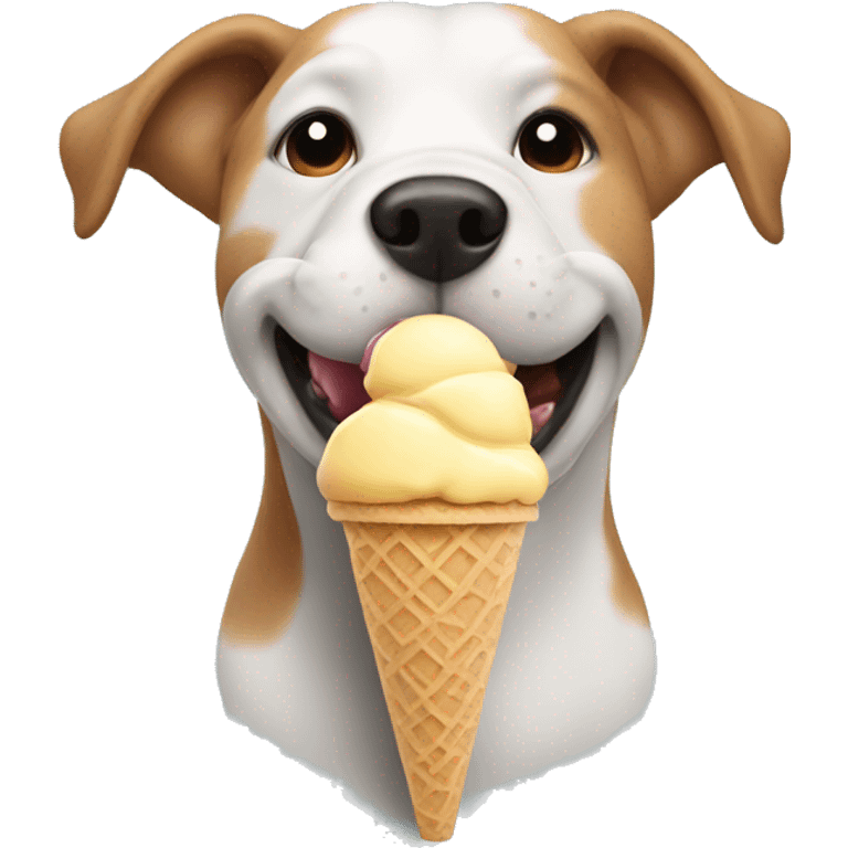 Dog licking a ice cream  emoji