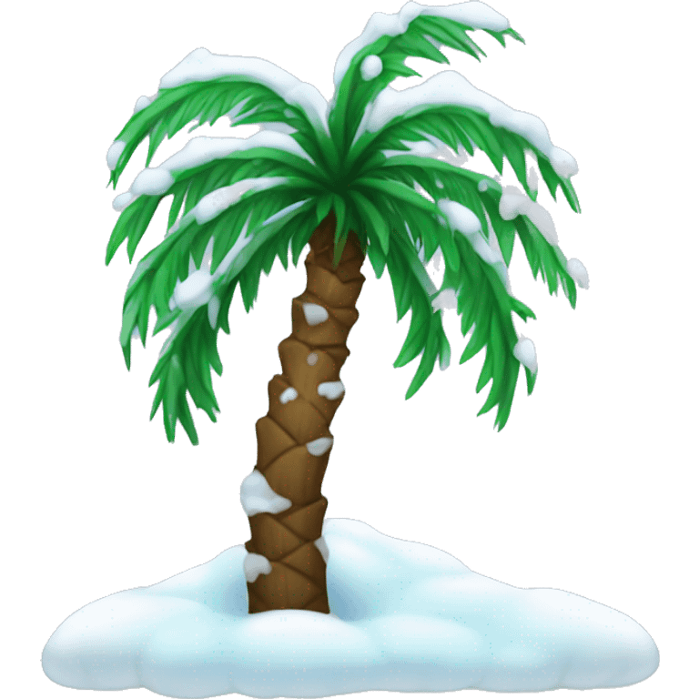 palm tree with snow emoji