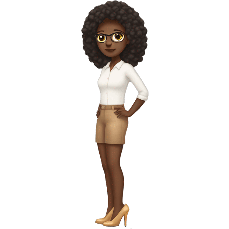 brown skin legs, wearing nonbinary high heels shoes emoji