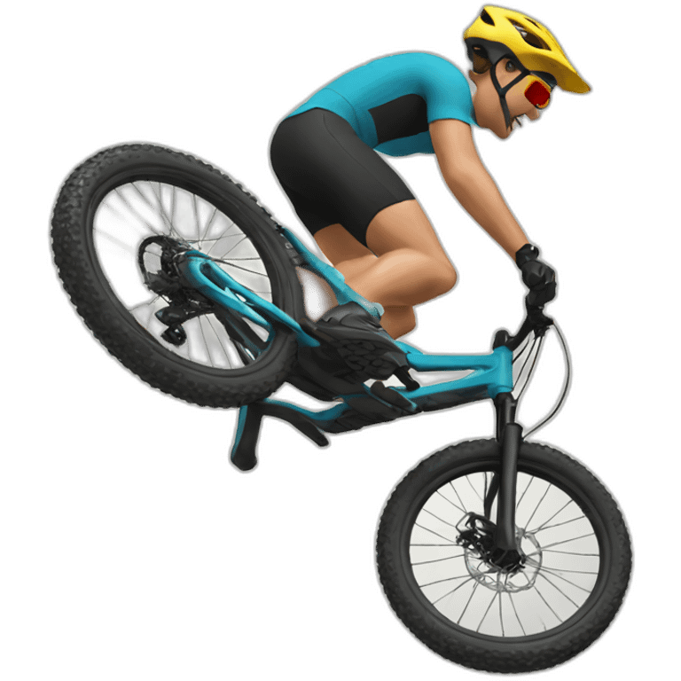 mountain bike jumping emoji