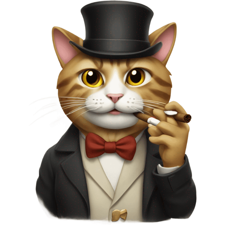 Cat smoking cigar emoji