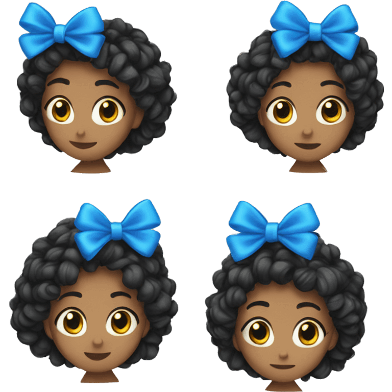 Blue bows emoji