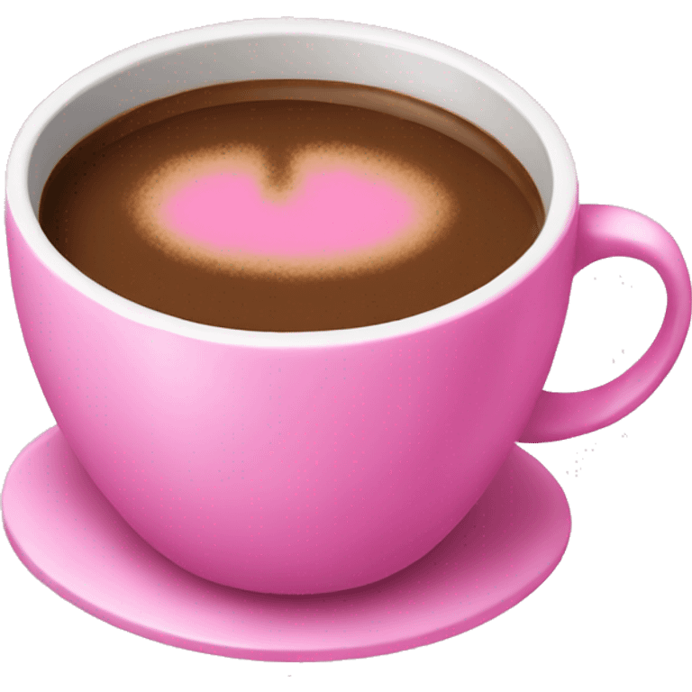 Pink coffee emoji