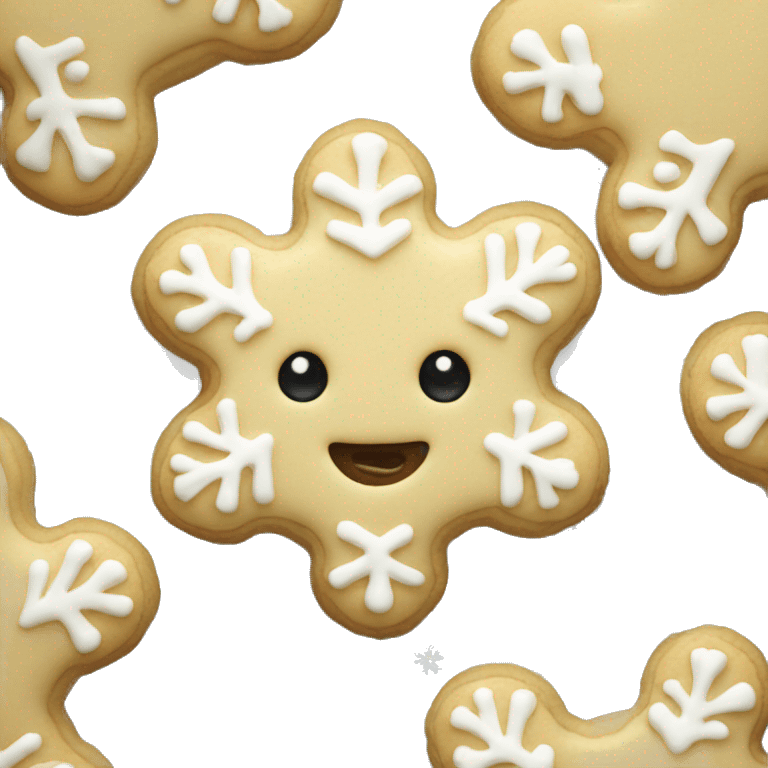 Sugar cookie with snowflake emoji