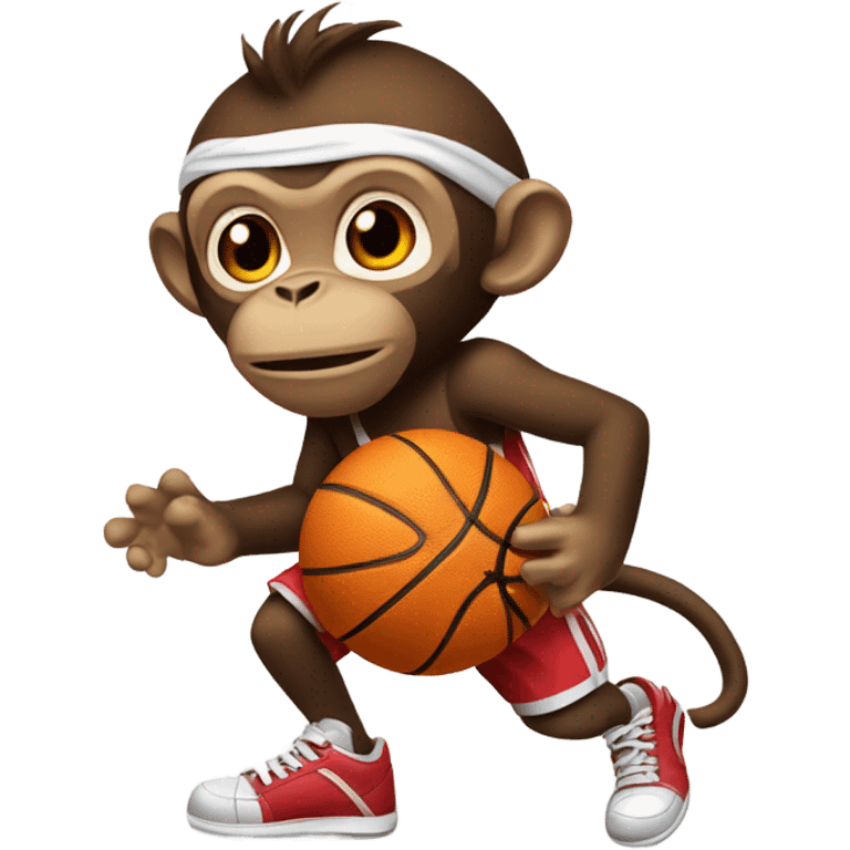 Monkey playing basketball  emoji