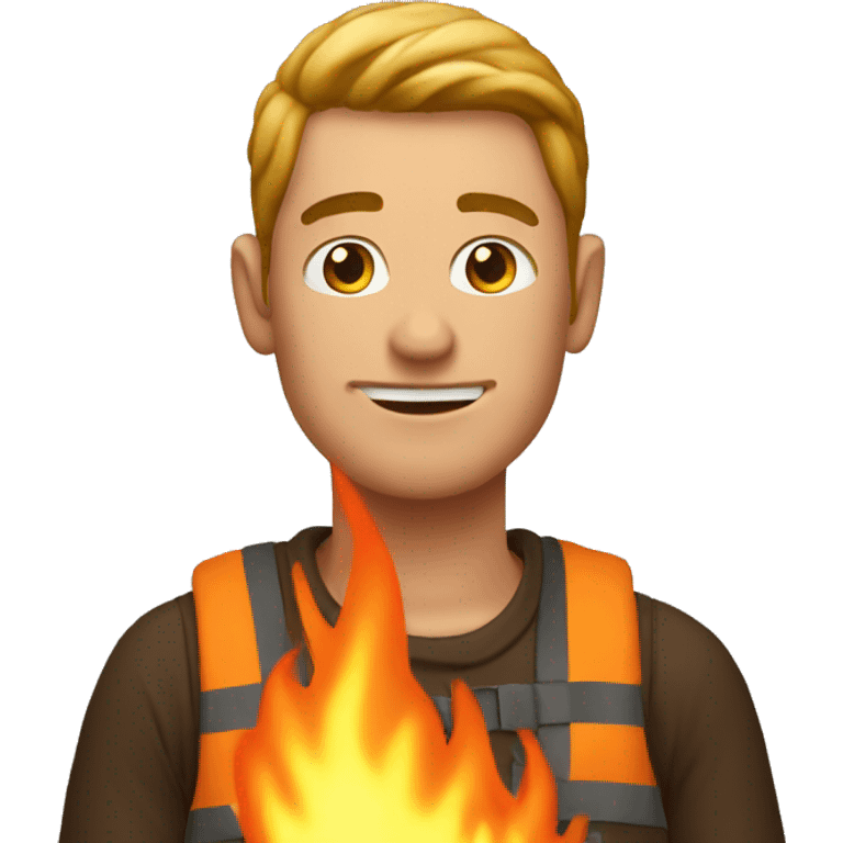 Guy making fire emoji